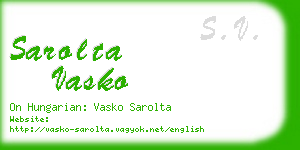 sarolta vasko business card